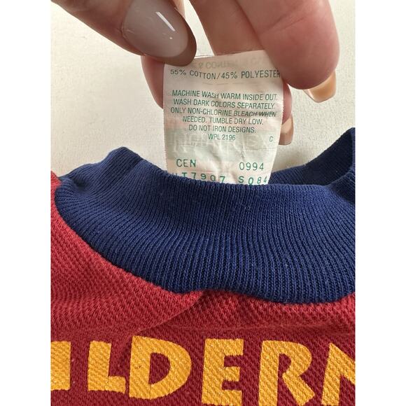 Vtg Healthtex Toddler Boys Long Sleeve Shirt Colorblock 90s Wilderness 3T Kids - Picture 3 of 5